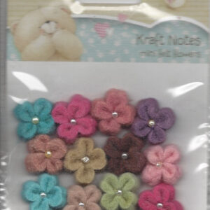 mini vilt bloemetjes 12 stuks ffs 368100
