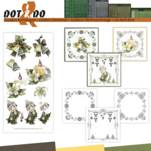 dot en do pakket gouden kerstkaarten  dodo037