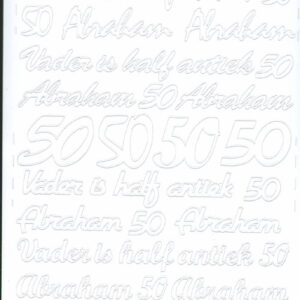pickup sticker tekst wit 664