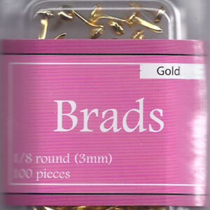 brads 3mm crafts too  goud 100 stuks ct68365