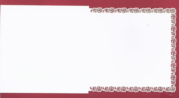 foilart laser card   wit  k8348