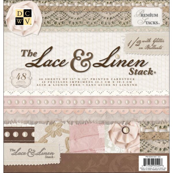 d c w v paper block 30.5x30.5 cm the lace linnen  ps-005-00133