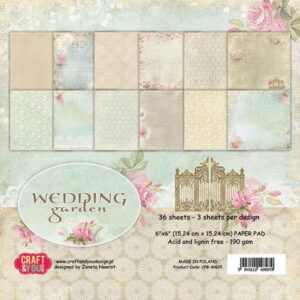 craft & you wedding garden paperbloc cpb-wg15