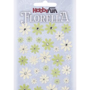 FLORELLA Papierbloemen Design I, groen-crème, buidel met 33 st 3866151