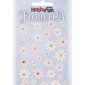 FLORELLA Papierbloemen Design I, roze-crème, buidel met 33 st 1866 154