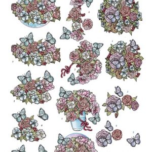 CD10740 3D Knipvel - Yvonne Creations - Butterfly - Flowers