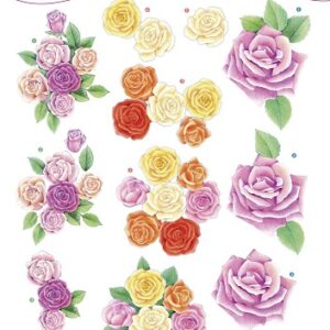 3D Knipvel - Jeanines Art - Roze rozen Artikelnummer: CD10753