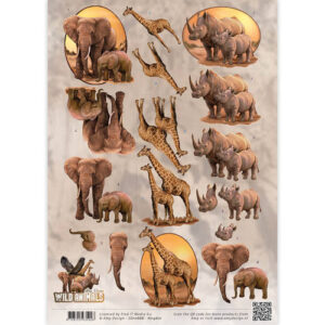 3D Knipvel - Amy Design - Wild Animals - Big Five 2 Amy Design CD10868-HJ14601