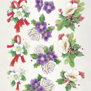3D Knipvel - Jeanines Art - Christmas Classics - Helleborus Jeanines Art CD10886-HJ14701