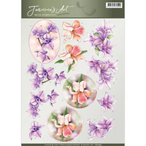 3D Knipvel - Jeanine's Art - With Sympathy -Sympathy flowers Jeanines Art CD10915