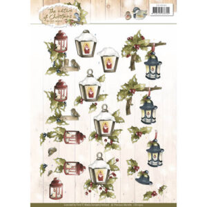 3D Knipvel - Precious Marieke - The Nature of Christmas - Christmas Lantern Card Deco CD10905