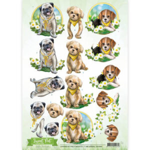 3D Knipvel - Amy Design - Sweet Pet- Dogs Amy Design CD10960