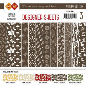 Card Deco - Designer Sheets - Autumn Colors-Chocoladebruin Yvonne Creations CDDSCB003