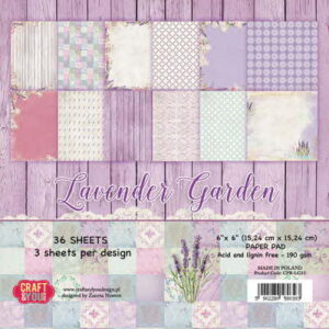 craft & you paperblock Lavender Garden 15.2 x 15.2 cm