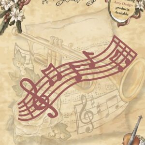 Die - Amy Design - Vintage Christmas Collection Die - Musical Stave