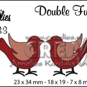 Crealies Double Fun no. 33 vogeltjes 23x34-18x19-7x8mm/ CLDF33