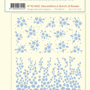 LeaCrea Templates Stencil decorations 6 bunch of flowers 95.4452