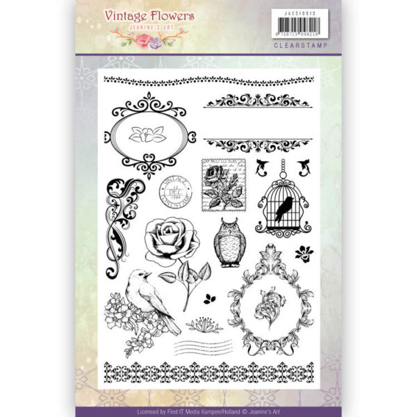 Clearstamp - Jeanine's Art - Vintage Flowers NL JACS10013
