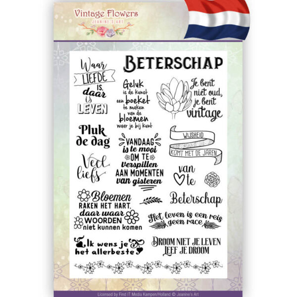 Clearstamp - Jeanine's Art - Vintage Flowers NL JACS10014