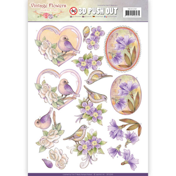 Stansvel- Jeanine's Art - Vintage Flowers - Pale Violet SB10240
