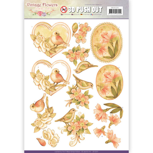 Stansvel- Jeanine's Art - Vintage Flowers - Pale Vintage SB10241