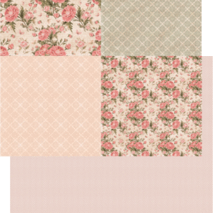 RP0204 Scrap dubbelzijdig 200gr 12x12 My Rose Garden Collection Felicity mini