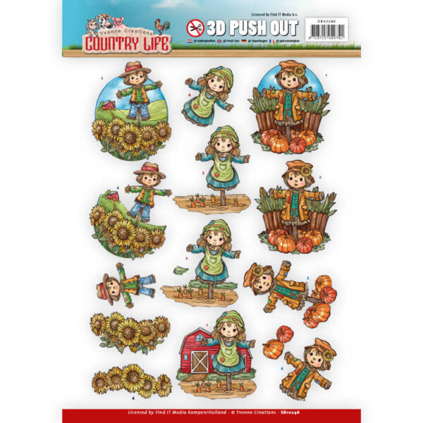 Push Out - Yvonne Creations Country Life Scarecrow SB10246