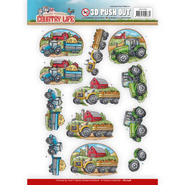 Push Out - Yvonne Creations Country Life Tractors SB10248