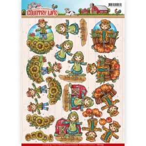 3D Knipvel - Yvonne Creations - Country Life - Scarecrow CD11059
