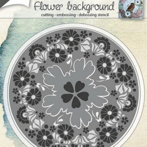 6002/0565 Snij-embos-debosstencil - Bloemen achtergrond