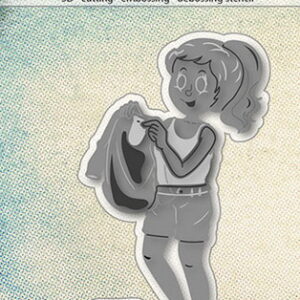 Joy! stencil 3D vrouw met was en mand 6002/0674