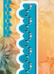 Joy stencil blauwe bloemrand 6002/0930