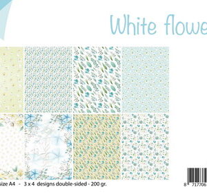 Joy! papierset white flowers 6011/0551