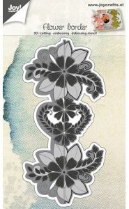 Snij-embosstencil 3D - Eindeloze bloemenrand 6002/0691 64x134 mm