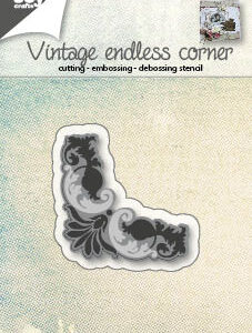 6002/0561 Snij-/Embos/Debos stencil hoekje endless vintage