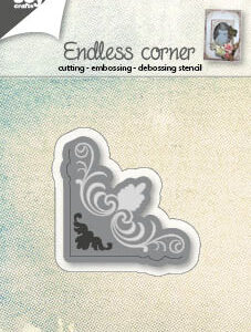 6002/0567 Snij-/Embos/Debos stencil hoekje endless sier