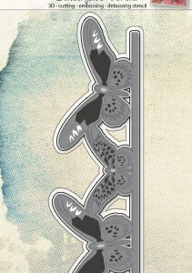 joy 6002/0696 Snij-embos-debosstencil 3D - Vlinder rand