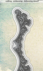 6002/0575 Snij-/Embos/Debos stencil endless border with bird