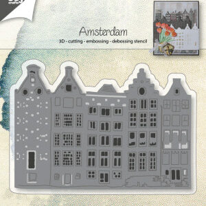 6002/0915 Cut-embos-debos-3D stencil - Hollandse Huizenrij