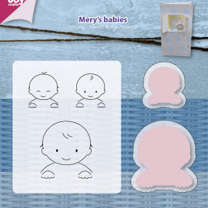 6004/0018 Snij-embosstencils + stempel - Mery's Babies