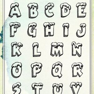 Joy stempel alfabet met sneeuw 6410/0439