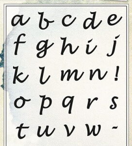 6410/0438 Clear stempel - Alfabet Kleine letters