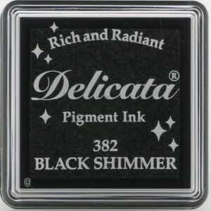 DE-SML-382 Delicata small inkpads Black shimmer