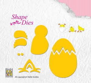SD128 Shape Dies Lene Design build-up chicken & egg