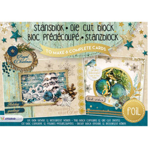 Stansblokken A5 Royal Christmas with foil nr.12 A5STANSBLOKSL12