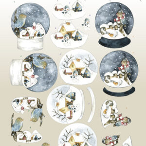 3D Knipvel - Precious Marieke - Winterfun - Globe landscape CD10787