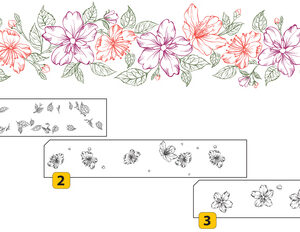 Nellie Snellen Layered Clear stamps - Border-1 (3 pcs) LCS003