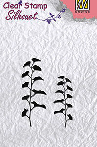 Clear stamps flower silhouettes "flower-13" Nellie Snellen SIL019 37 x 50 mm