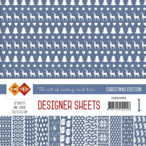 Card Deco - Designer Sheets - Christmas Edition - ultramarijn Card Deco CDDSUM001