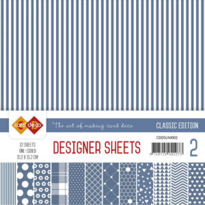Card Deco - Designer Sheets - Classic Edition- ultramarijn Card Deco CDDSUM002